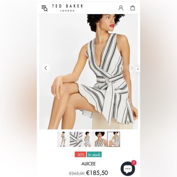 Ted Baker Above Knee Mini Aliicee Dress 4 - Picture 2 of 7